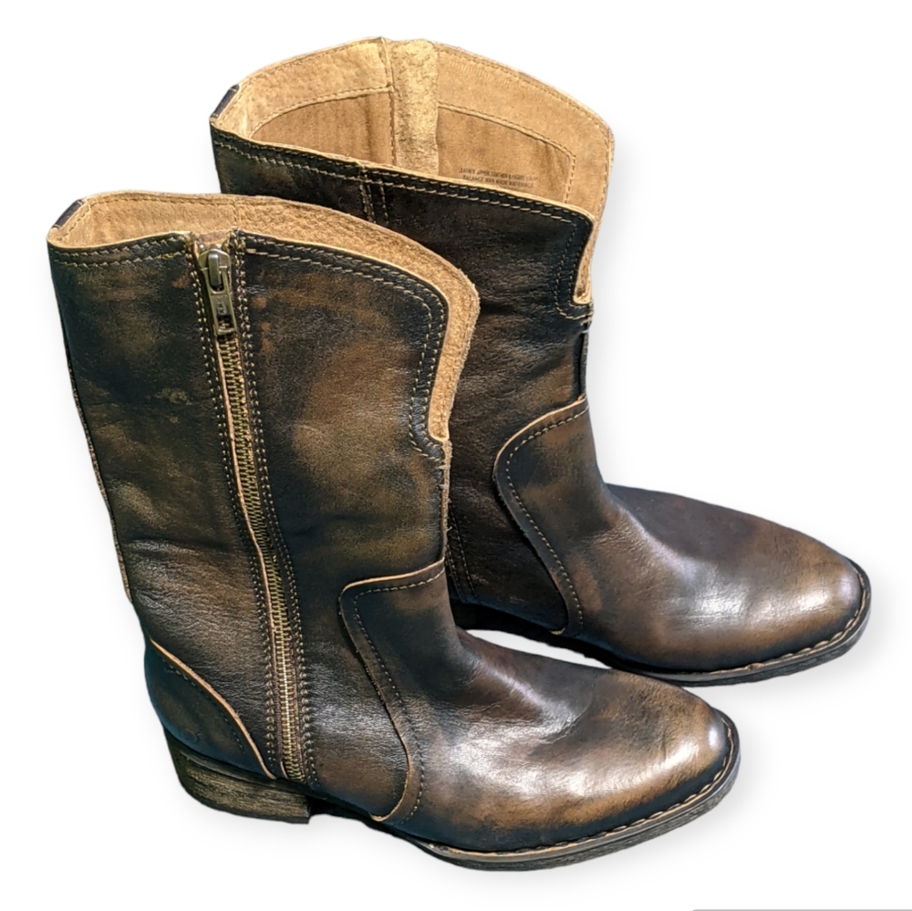 Born Distressed Leather mid calf boot